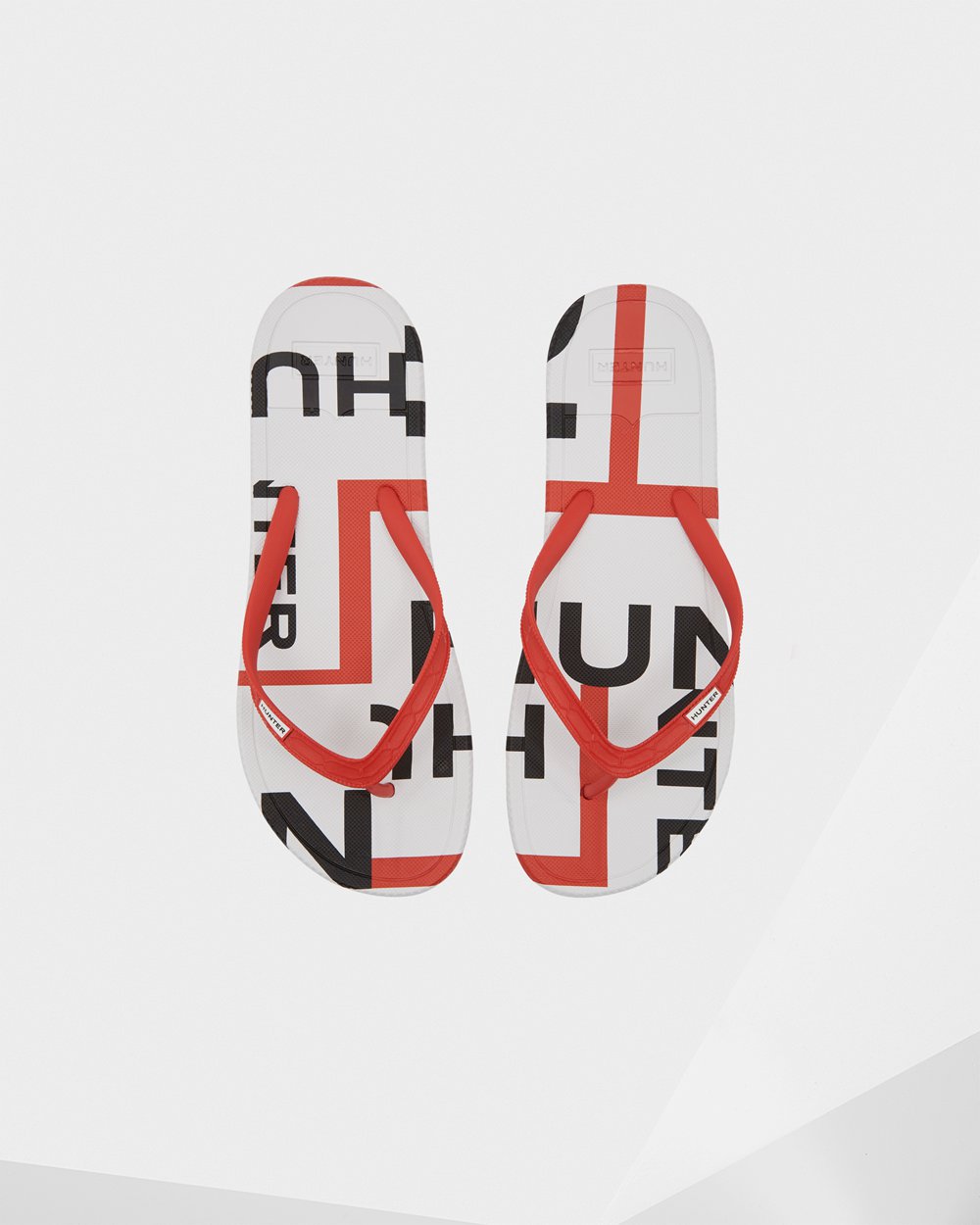 Teenslippers Heren - Hunter Original Exploded Logo - Rood - 73PMENTLQ